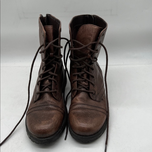 Steve Madden Shoes - Steve Madden Fidell brown leather moto boots size 8.5 M